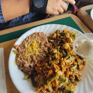 Chorizo and Nopales with neans