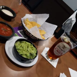 Have not even made it to my entree and I LOVE this place! Hot salsa is spot-on, fresh chips and awesome guac... Now the entree