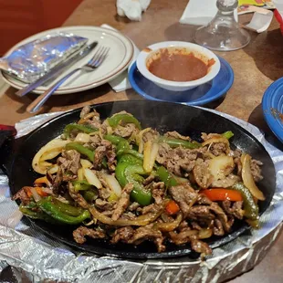 Steak fajitas