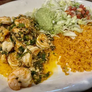 Shrimp al Mojo de Ajo a la Diabla