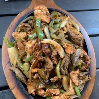 Steak and Shrimp Fajitas