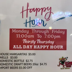 Happy Hour (as of 2023/05/01)