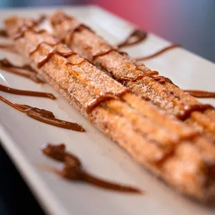 a desert roll on a plate