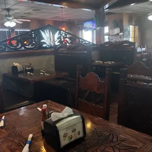 the inside of a restaurant