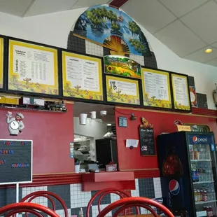 menus on the wall