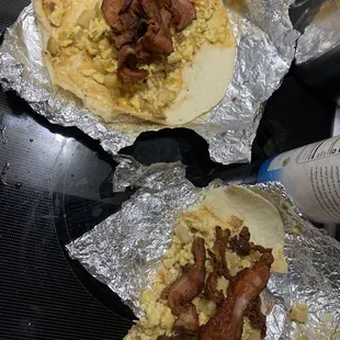 Now this is bacon on a burrito stupid people