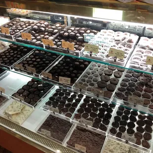 a variety of chocolates