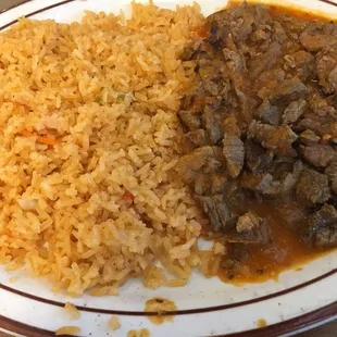 brisa's plate-steak bites in ranchero sauce- my husband said the ranchero sauce was really good