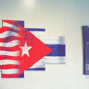 the american flag and cuban flag