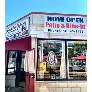 Now Open !Patio &amp; Dine-in!    Order on line or Call 773 345 3496 .,