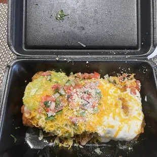 Carne asada chimichanga