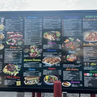 Updated menu