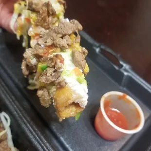 Carne asada rolled tacos!