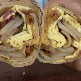 Bacon and Egg Breakfast Burrito