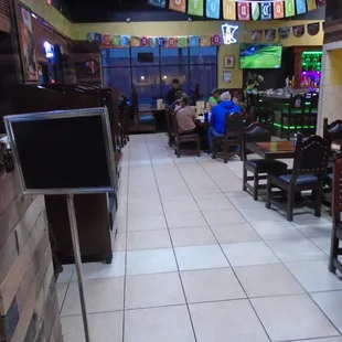 View looking into the main dining room from the front entryway.