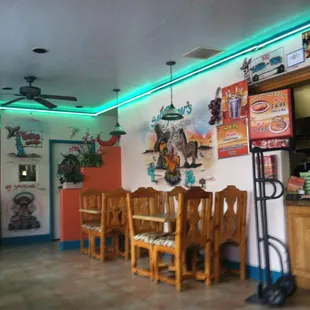 I like the art work on the walls