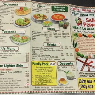 sushi and sashimi, menu