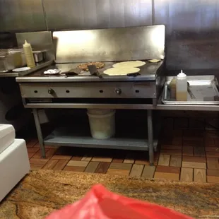 The grill/ kitchen area