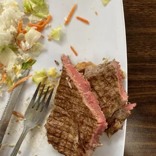 Bisetk a lo pobre asked to be cooked medium rare. Instead the second attempt was brought back undercooked/raw.