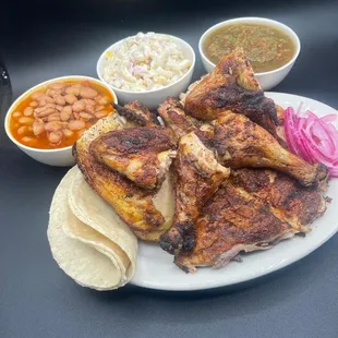a plate of mexican food