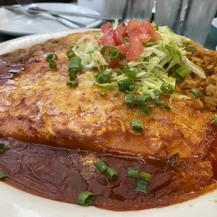 Cheese enchiladas plate! Plenty of food for 2! So tasty