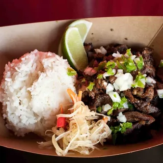 Sisig with Steamed Rice