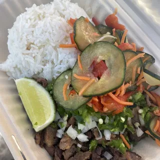 Sisig with Steamed Rice