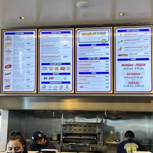 Front menu
