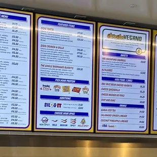 6/19/23 menu. So many types of burritos!!