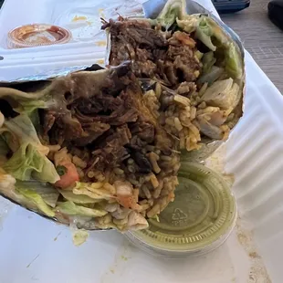Barbacoa burrito.  Excellent.