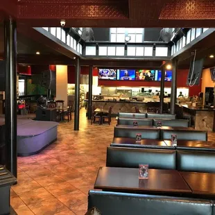 the inside of a restaurant