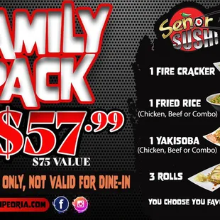 Family Pack - Take Out Only