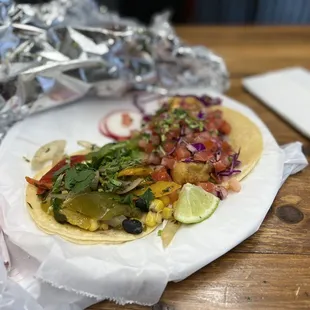 a plate of food on a table