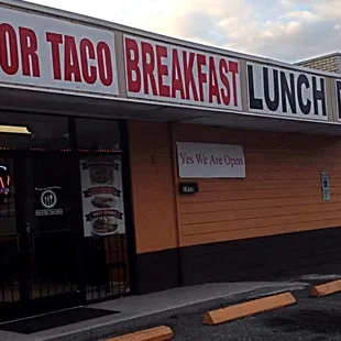 the front of a restaurant