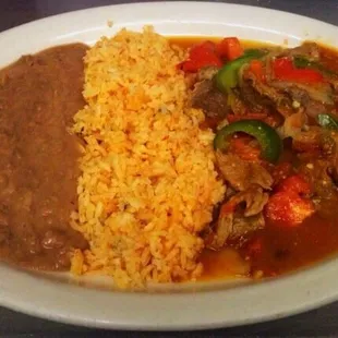a plate of mexican food