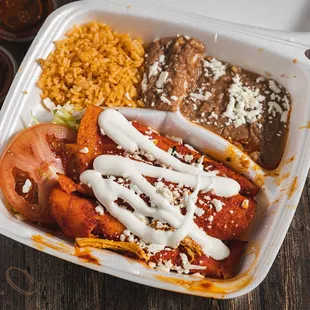 Chicken enchilada plate. So good!