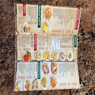 Menu from 2022 and not the price