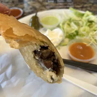 Inside the empanada - steak