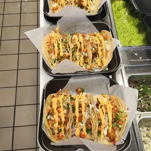 a variety of tacoss