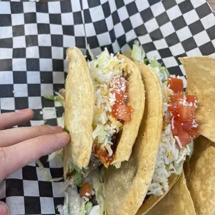 Shredded beef crispy tacos on special for $1.99