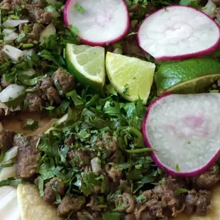 Soft tacos with carne asada