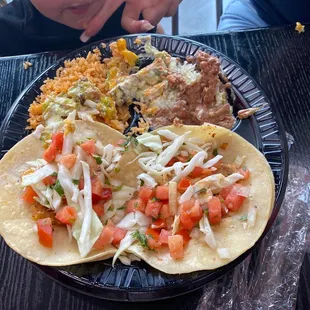 These are the so called fish tacos, WHERES THE FISH? 13$ for this. Do not order...