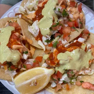 Fish taco w/green sauce