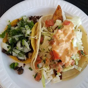 Asada taco n fish taco