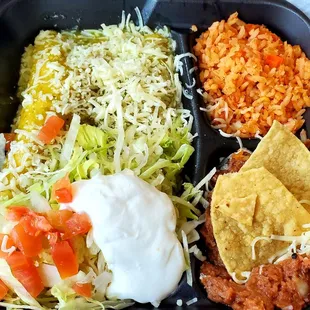 Enchiladas - cold and cheese not melted inside.