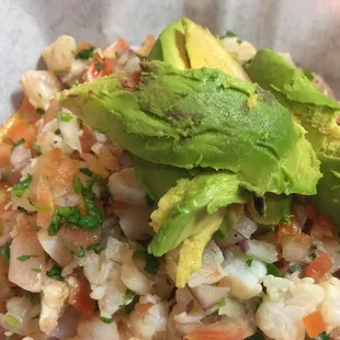 My girlfriend&apos;s amazing Shrimp Tostada!