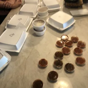 Just charge for a little salsa dish or offer a single dish if you spend over $70.00