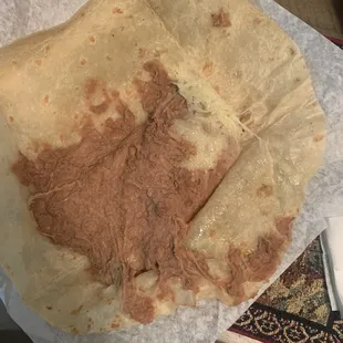 Bean and cheese burrito only. It should have been carne asada.