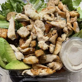 Chicken salad made with leftover chicken