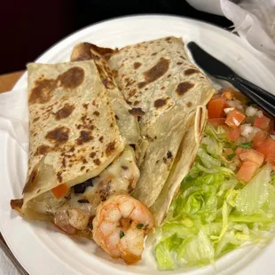 shrimp quesadilla special